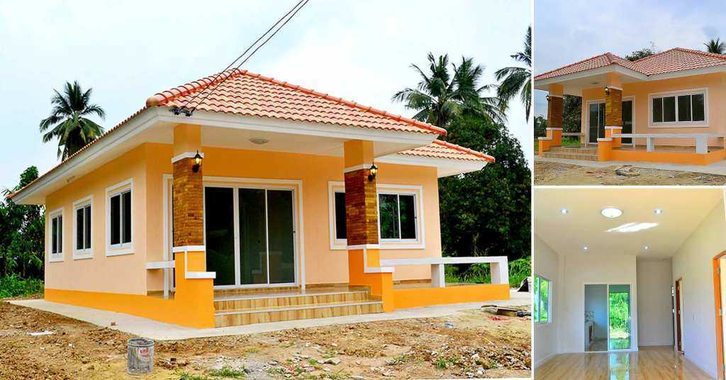บ้านชั้นเดียว ตกแต่งในโทนสีส้ม งบประมาณ 650,000 บาท