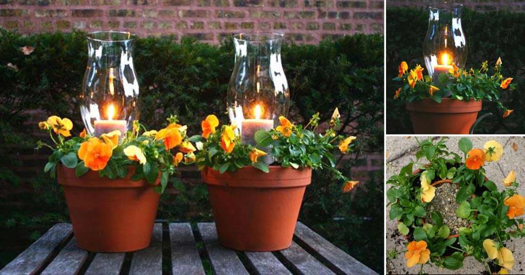 Idea สร้างแสงสีโคมเทียน…จากกระถางดอกไม้