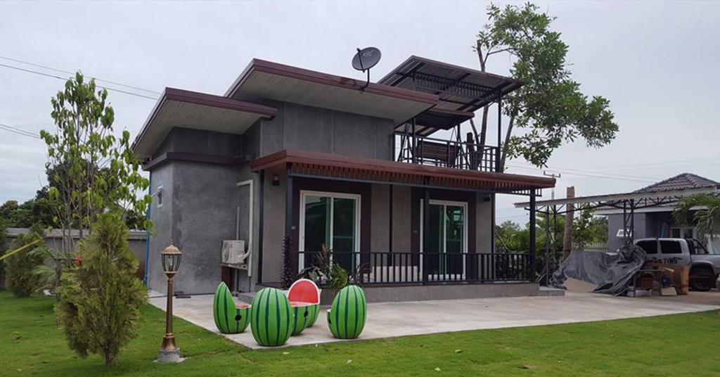 บ้านสไตล์โมเดิร์นขนาดเล็ก 2 ห้องนอน 1 ห้องน้ำ ด้วยงบ 400,000 กว่าบาท