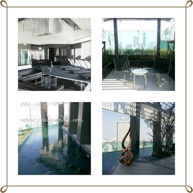 ++++Rent Luxury condominium Rhythm Satorn 21Rd.1 br.45 sqm.30,000 B/M .Stunning Chaopraya River View. Brand new never rent out before. near to Charoen
