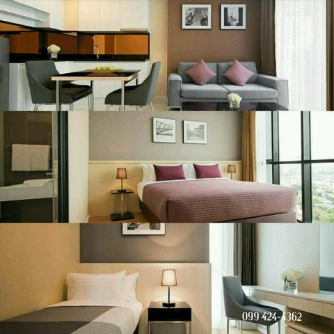 ให้เช่าคอนโด Ekamai Condominium Serviced Apartment for rent 1 bed 27,000 baht per month and 2 beds 44,000 baht with services and nonservices