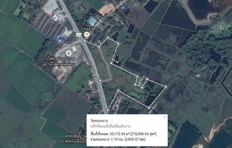 ขายที่ดินติดถนนใหญ่หน้ากว้าว 300 เมตร พนัสนิคม – ชลบุรี (ถนน315)