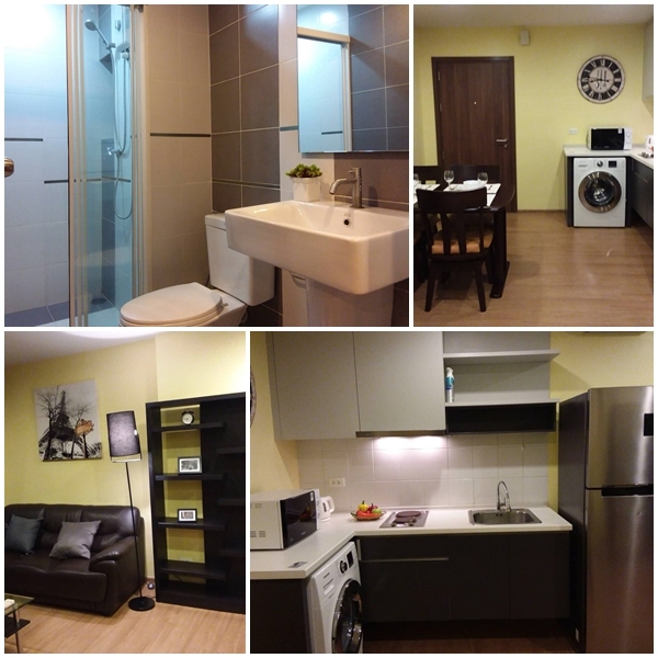 For rent The base condo 2 beds near to BTS Onnut only 25,000 Bath/ Month 57 Sqm.