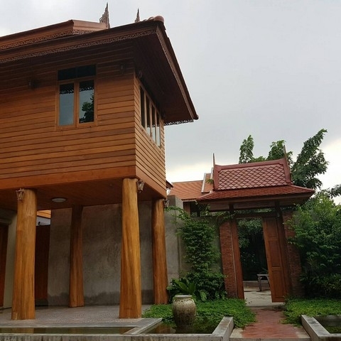 รหัส R586  บ้านทรงไทย ให้เช่า ย่านรังสิตคลอง2 บ้านใหม่บรรยากาศร่มรื่น
