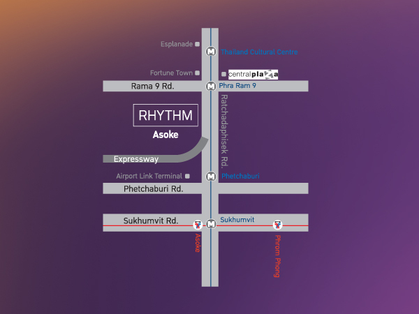 ขาย  Rhythm asoke  studio  1 ห้องน้ำ  22.14   ตร.ม.  ชั้น 24  MRT พระราม 9